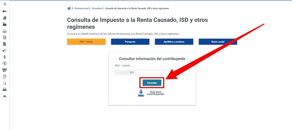 Consulta del Impuesto a la Renta SRI 3 Consulta del Impuesto a la Renta SRI