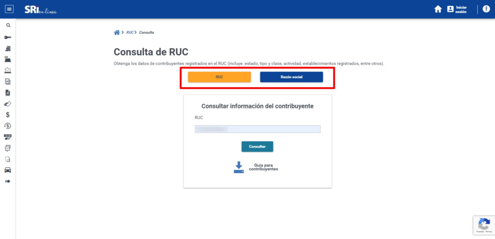 SRI Consulta de RUC en Linea 2 SRI Consulta de RUC en Linea