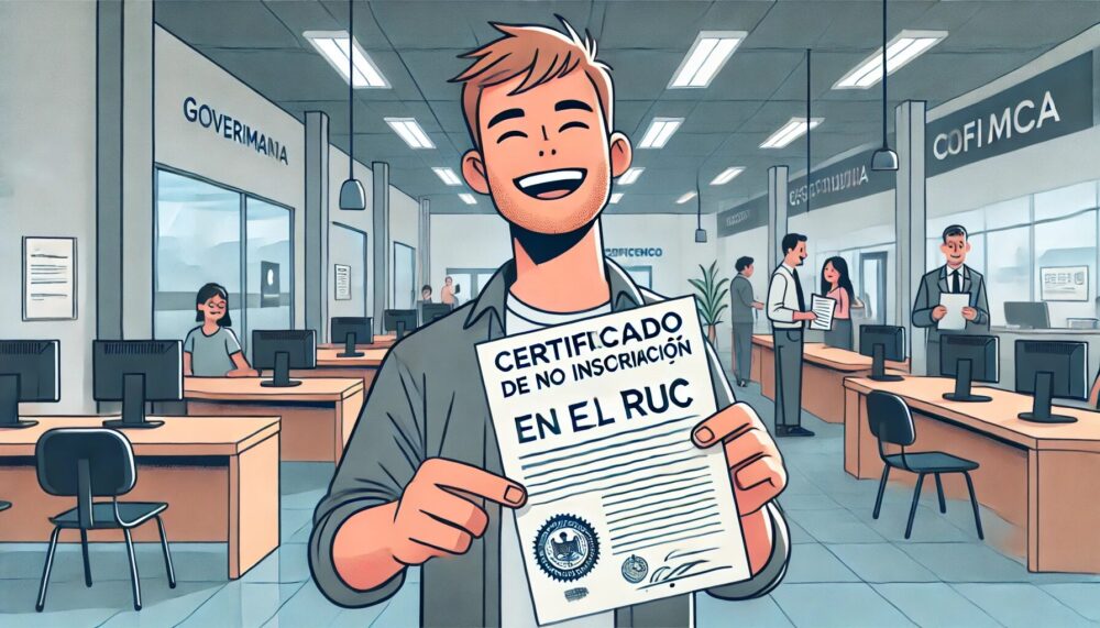 Certificado de no Inscripción en el RUC 1 Certificado de no Inscripción en el RUC