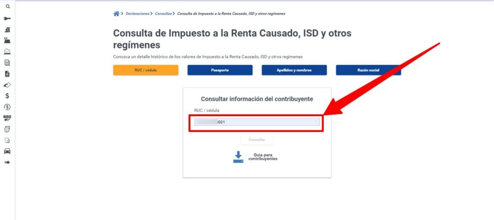 Consulta del Impuesto a la Renta SRI 2 Consulta del Impuesto a la Renta SRI